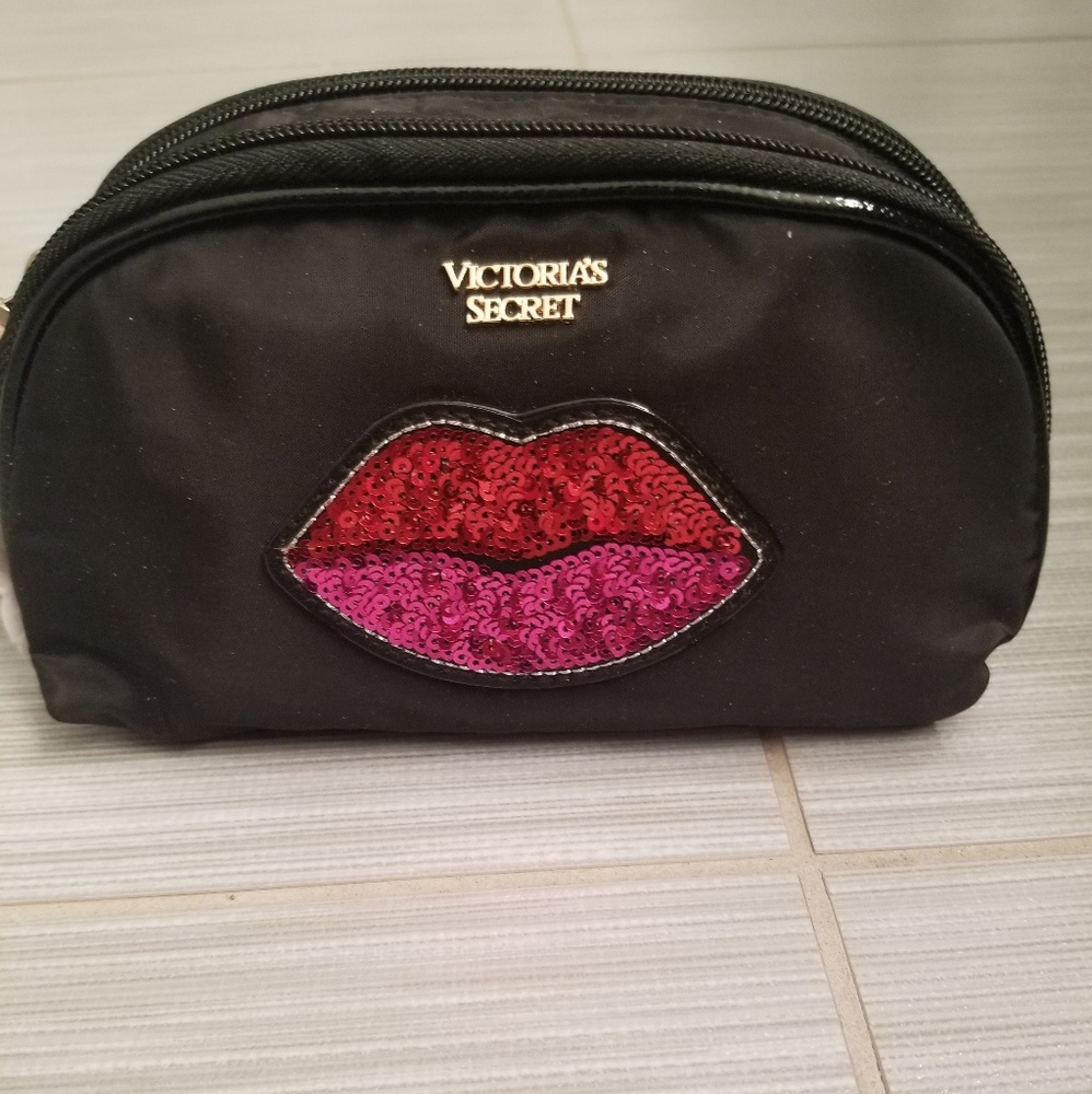 NEW Victoria Secret cosmetic double zipper bag